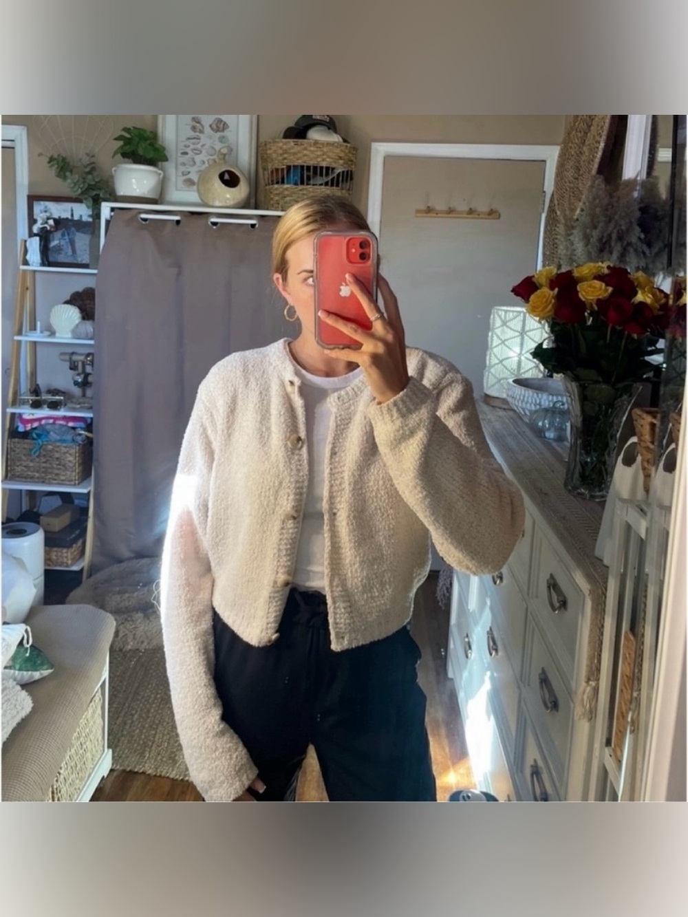 Missguided teddy soft cozy cropped cardigan size 6/8 or a medium